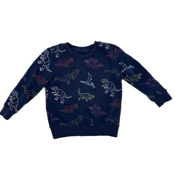 Cat & Jack dinosaur pullover sweatshirt in navy Size 3T - Picture 2 of 5